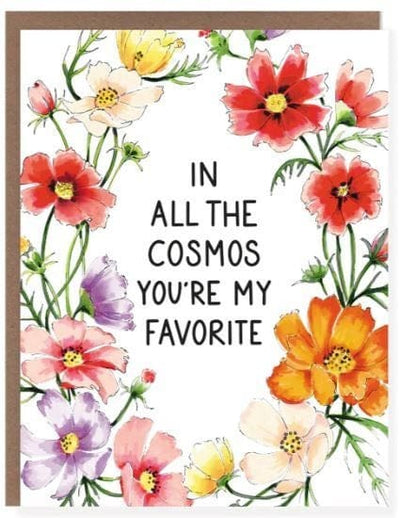 In All The Cosmos Flower Card - Lemon And Lavender Toronto