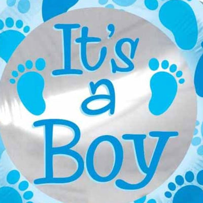 It's a Boy footprints Heart 9" Balloon - Lemon And Lavender Toronto