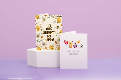 It's Your Birthday! Bee Happy! - Greeting Card - Lemon And Lavender Toronto