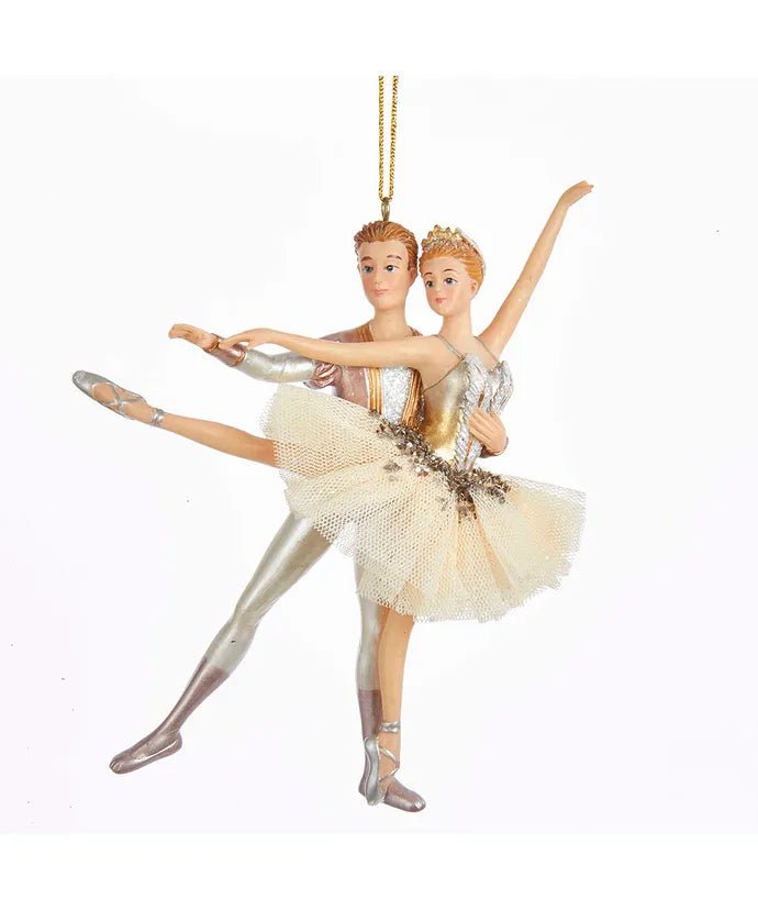 Ivory and Gold Ballet Couple Ornament - Lemon And Lavender Toronto