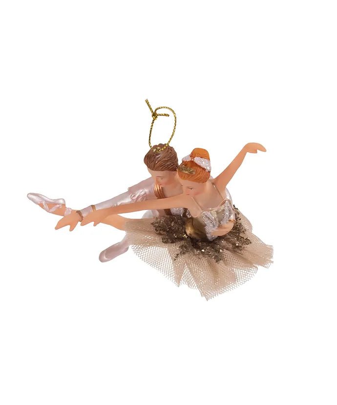 Ivory and Gold Ballet Couple Ornament - Lemon And Lavender Toronto