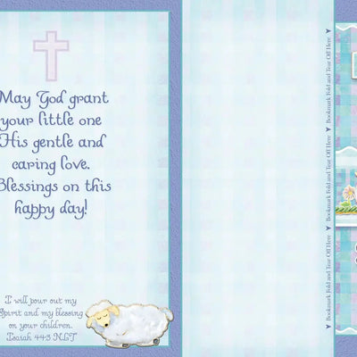 Jesus Loves Me - Faith Baby Congratulations Bookmark Card - Lemon And Lavender Toronto