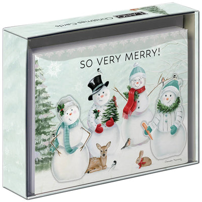 Jolly Snowmen Petite Christmas Card Box Set - Lemon And Lavender Toronto