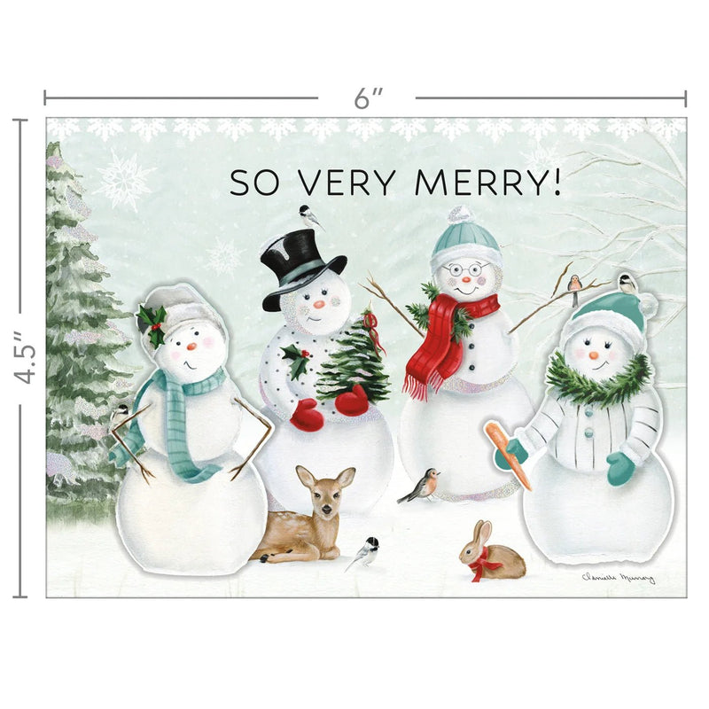 Jolly Snowmen Petite Christmas Card Box Set - Lemon And Lavender Toronto