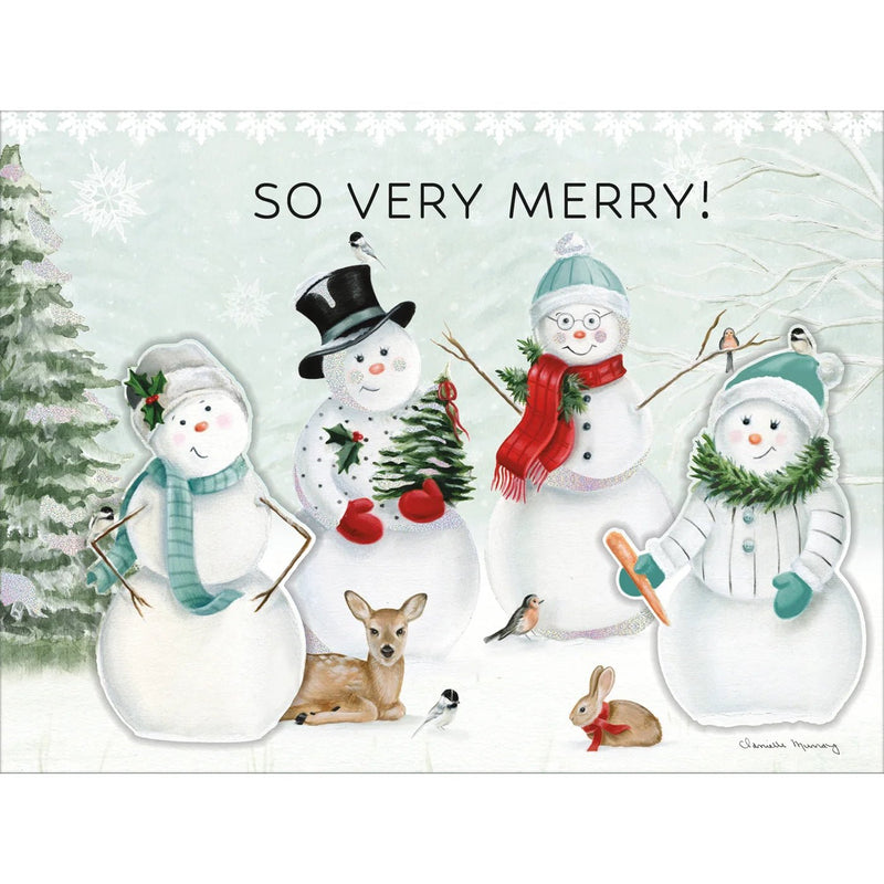 Jolly Snowmen Petite Christmas Card Box Set - Lemon And Lavender Toronto