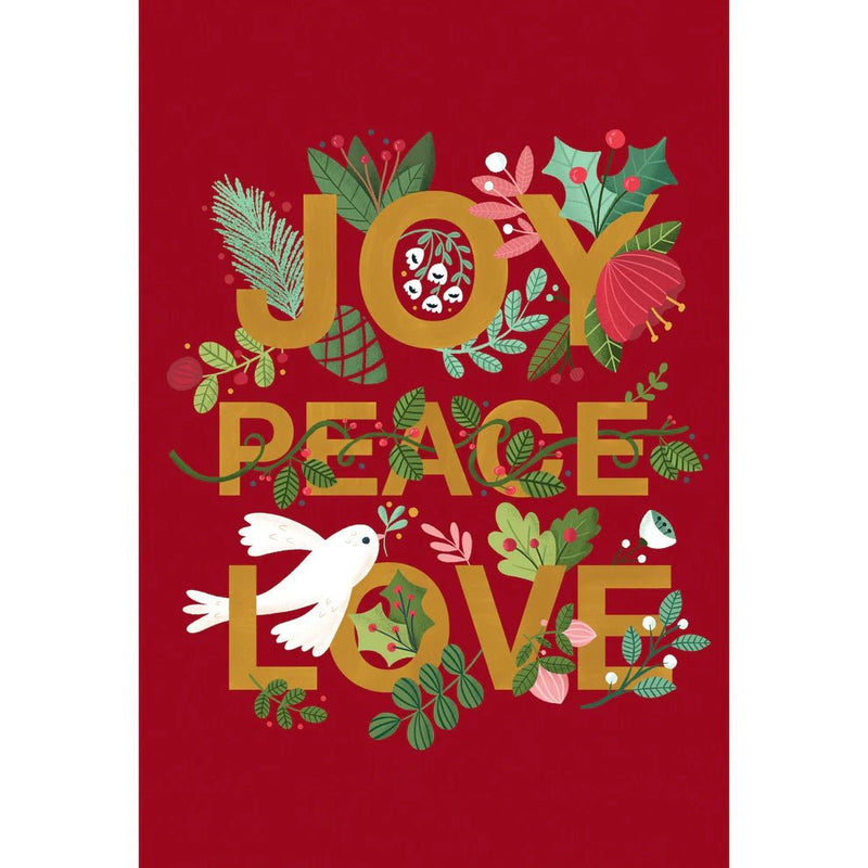 Joy Peace Love Christmas Card - Lemon And Lavender Toronto