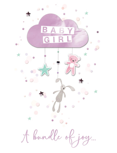 Jumbo Baby Girl Card - Lemon And Lavender Toronto