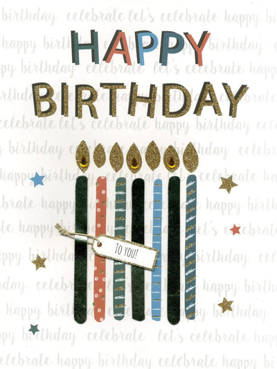 Jumbo Birthday Candles Card - Lemon And Lavender Toronto