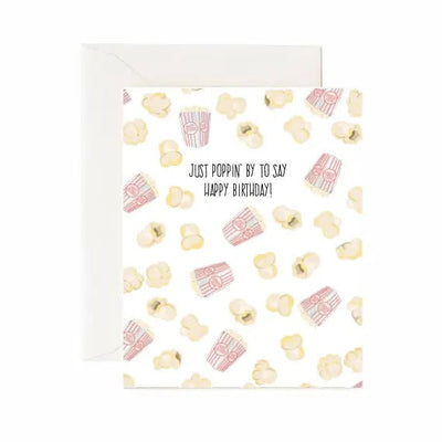 Just Poppin' By To Wish You A Happy Birthday - Greeting Card - Lemon And Lavender Toronto