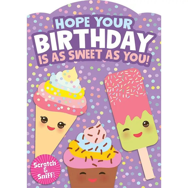 Kawaii Ice Cream Scratch & Sniff Card - Lemon And Lavender Toronto