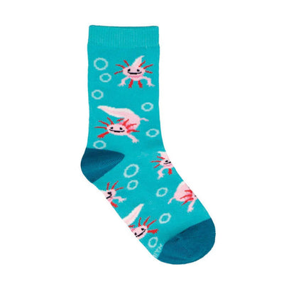 Kid's Awesome Axolotls Socks - Lemon And Lavender Toronto