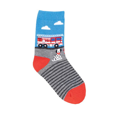 Kid's Fire Engine Socks - Lemon And Lavender Toronto