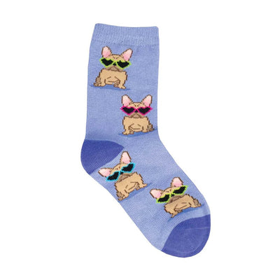 Kid's Frenchie Fashion Socks - Lemon And Lavender Toronto