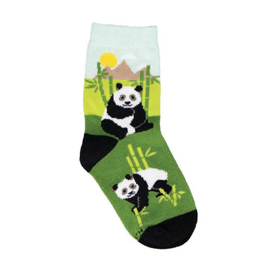 Kid's Happy Panda Socks - Lemon And Lavender Toronto