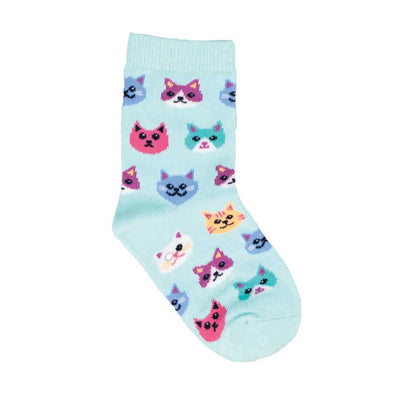 Kid's The Cat's Meow Socks - Lemon And Lavender Toronto