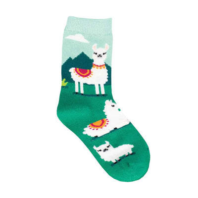 Kid's Yo Llama Socks - Lemon And Lavender Toronto