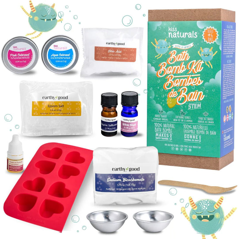 Kiss Naturals DIY Bath Bomb Kit for Kids - Made in Canada - Lemon And Lavender Toronto