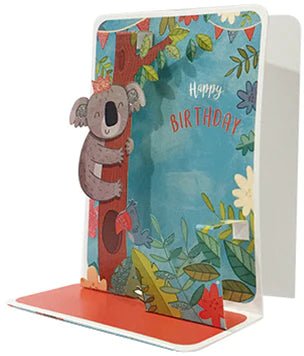 Koala Birthday Pop - up Small 3D Card - Lemon And Lavender Toronto