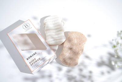 Konjac Walnut Exfoliating Body Sponge - Lemon And Lavender Toronto