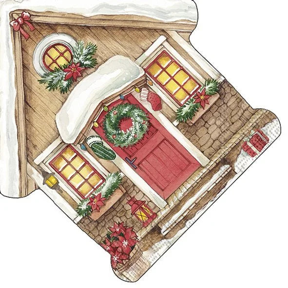 Cut Out - Festive House Napkins  (Pack of 12)