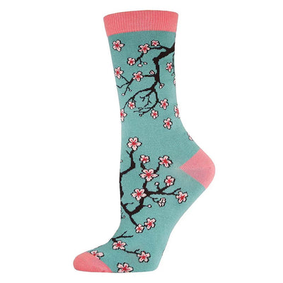 Ladies Bamboo Cherry Blossoms Socks - Lemon And Lavender Toronto