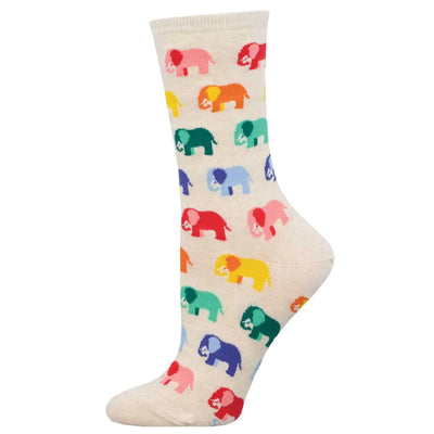 Ladies Elephant in the Room Socks Ivory - Lemon And Lavender Toronto