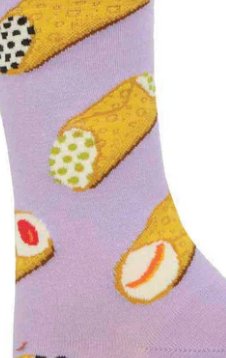 Ladies Holy Cannoli Socks - Lemon And Lavender Toronto