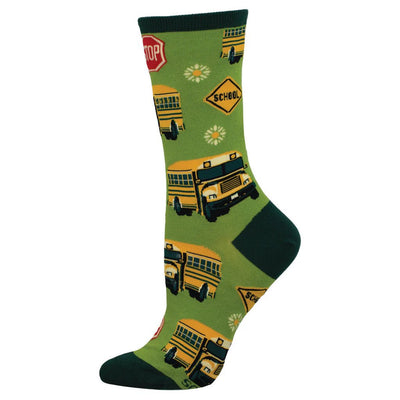 Ladies School Bus Socks - Lemon And Lavender Toronto