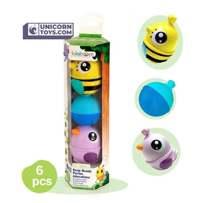 Lalaboom Tube of Educational Snap Beads - Lemon And Lavender Toronto