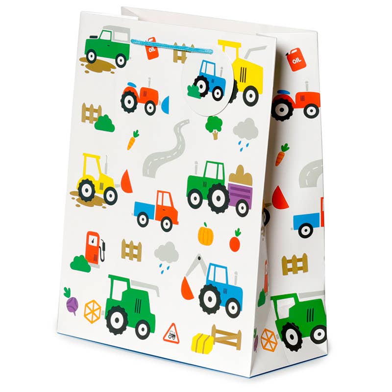 Large Tractors Gift Bag - Lemon And Lavender Toronto