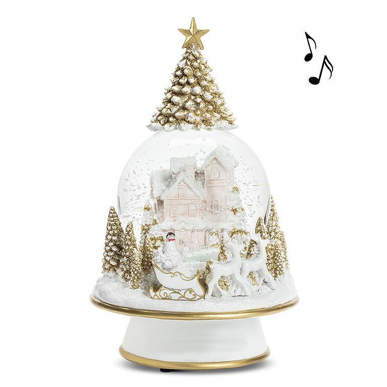 Large Village Pedestal Snow Globe with Music - Lemon And Lavender Toronto