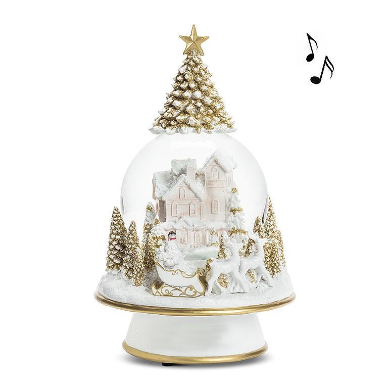 Large Village Pedestal Snow Globe with Music - Lemon And Lavender Toronto