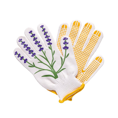 Lavender Garden Gloves – Cotton with Lavender Print - Lemon And Lavender Toronto