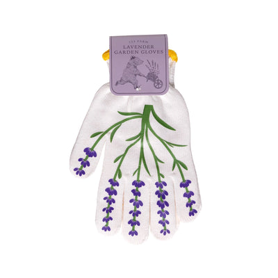 Lavender Garden Gloves – Cotton with Lavender Print - Lemon And Lavender Toronto