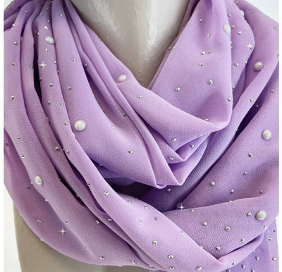 Lavender Pearl Scarf - Jacqueline Kent - Lemon And Lavender Toronto