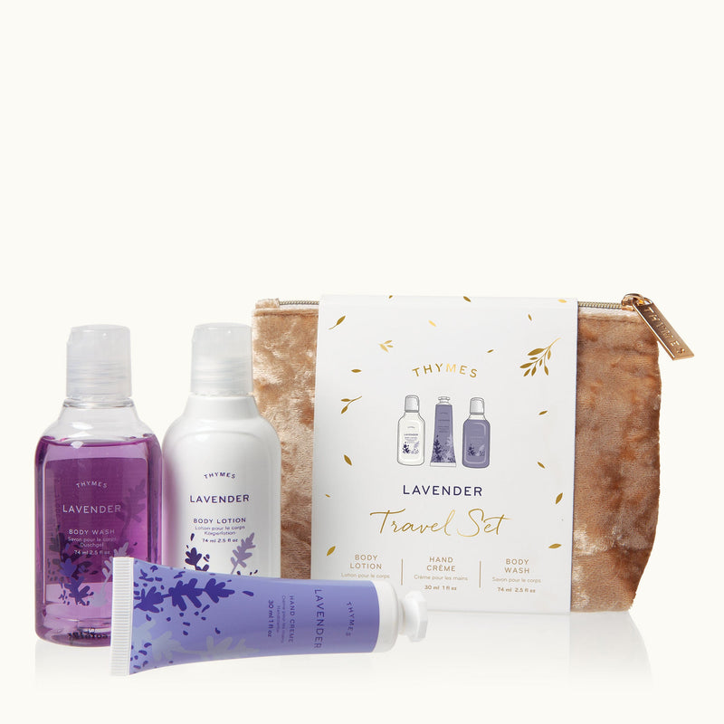 Lavender Travel Set with Beauty Bag - Thymes - Lemon And Lavender Toronto