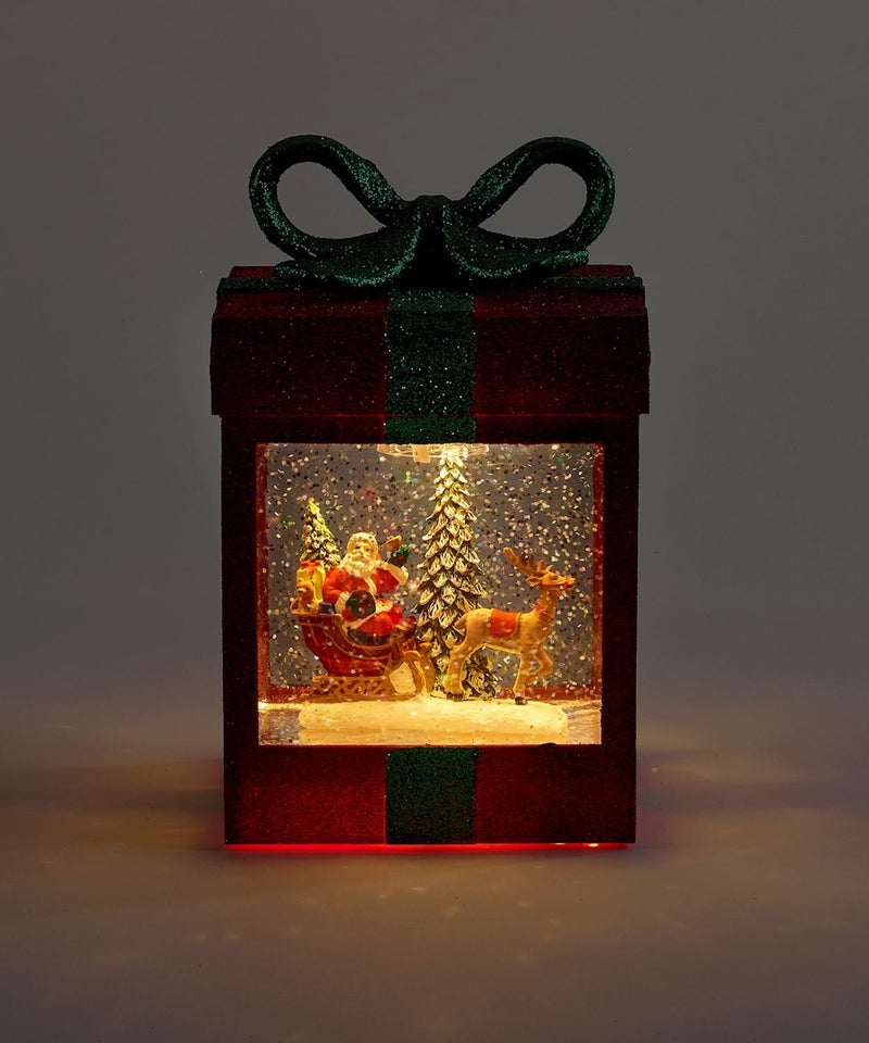 LED Gift Box Water Lantern with Santa - Lemon And Lavender Toronto