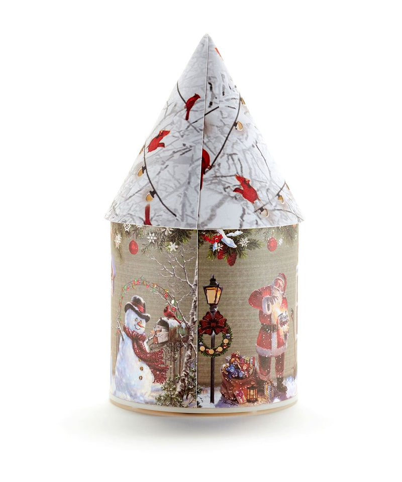 LED House Lantern with Cardinals & Santa - Lemon And Lavender Toronto