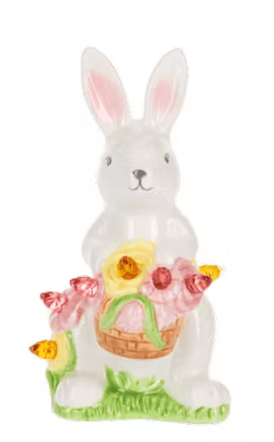 LED Light Up Easter Bunny w/Basket Figurine - Lemon And Lavender Toronto