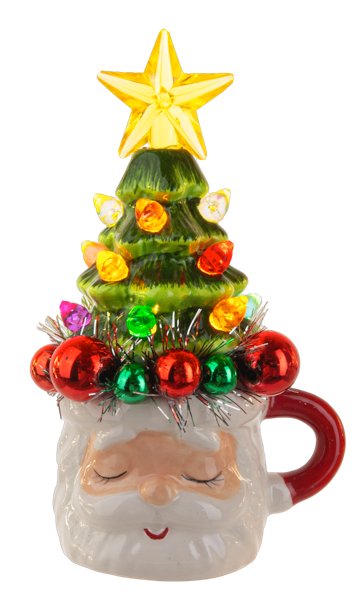 LED Light Up Santa Head in Mug - Lemon And Lavender Toronto