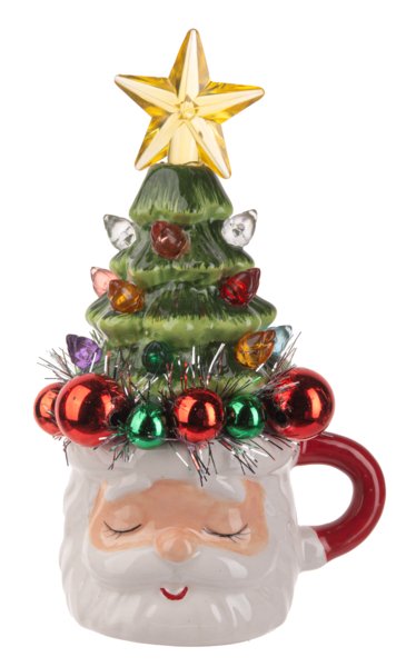 LED Light Up Santa Head in Mug - Lemon And Lavender Toronto