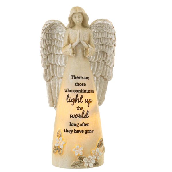 LED Light Up the World Memorial Angel Figurine - Lemon And Lavender Toronto