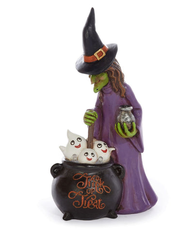 LED Witch Figurine w/ Cauldron - Lemon And Lavender Toronto