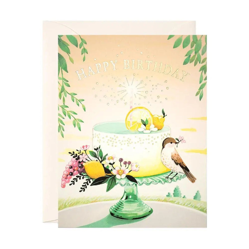 Lemon Cake Birthday Card - Lemon And Lavender Toronto