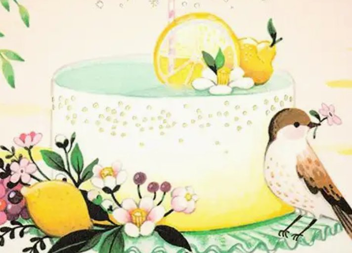 Lemon Cake Birthday Card - Lemon And Lavender Toronto