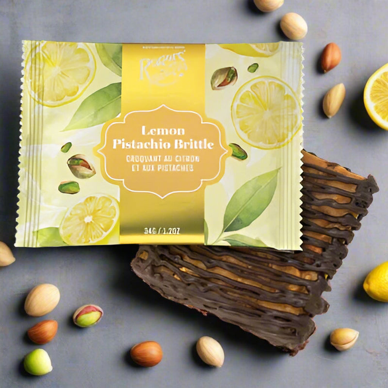 Lemon Pistachio Brittle Bar - Rogers Chocolate - Lemon And Lavender Toronto