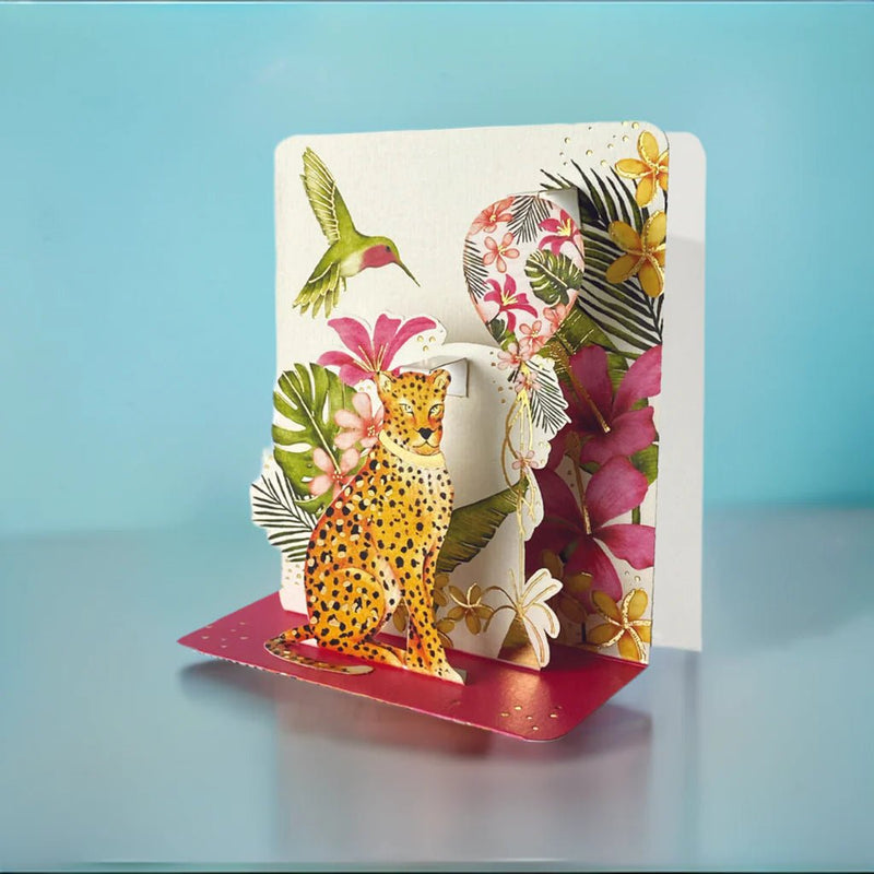 Leopard Pop - up Small 3D Card - Lemon And Lavender Toronto