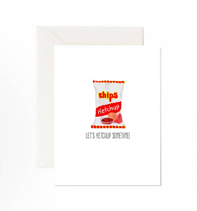 Let's Ketchup Sometime - Greeting Card - Lemon And Lavender Toronto