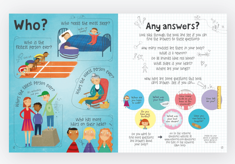 Lift - the - flap Questions and Answers about your Body - Usborne - Lemon And Lavender Toronto