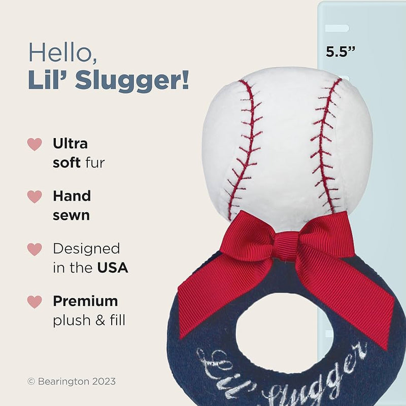 Lil’ Slugger Baseball Ring Rattle - Lemon And Lavender Toronto